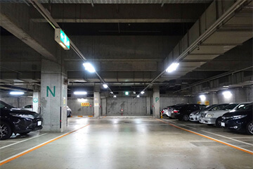 駐車場の防犯設備設置イメージ